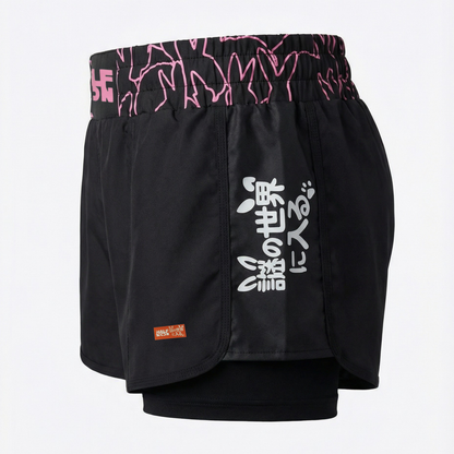 Rabbit Hole - Black & Pink Short