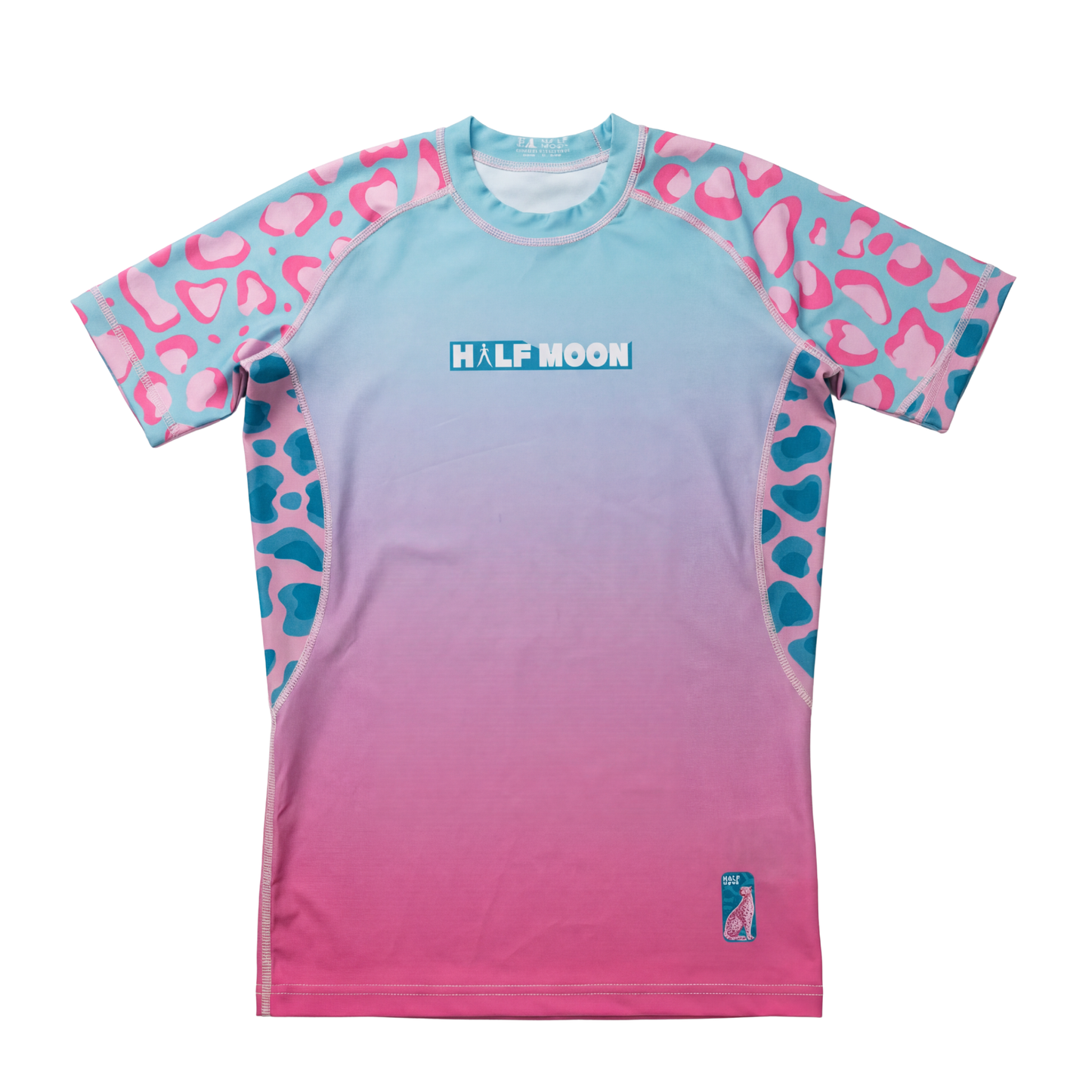 Queen of Mats - Cheetah Blue & Pink Rashguard