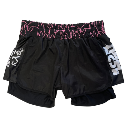 Rabbit Hole - Black & Pink Short